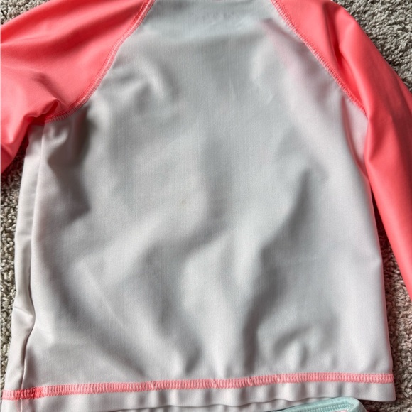 Toddler Girl Rash Guard Swimsuit Set – “Little Ray of Sunshine”  – Size 4T - Picture 7 of 10